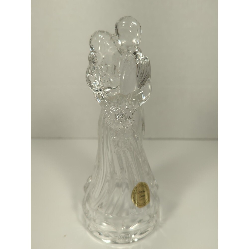 Germany Bleikristall 24% Crystal Wedding bride & groom Cake Topper